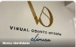 Identidade visual da Visual Odonto na parede da clínica